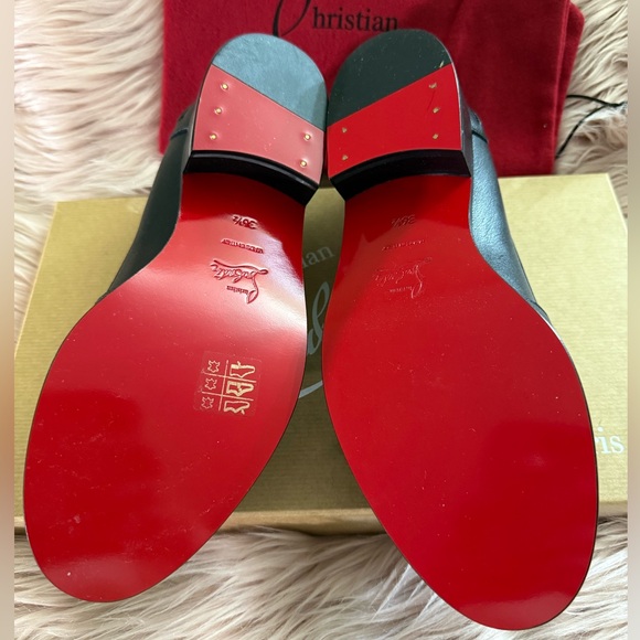 Christian Louboutin Leather Lock Me Moc Loafers Size 36.5 - Picture 4 of 7